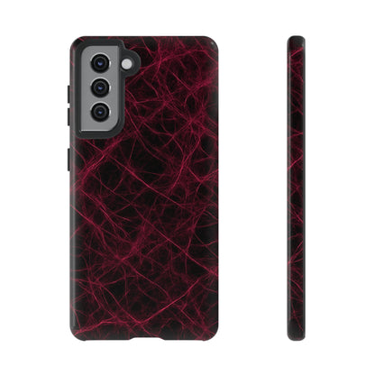 Crimson Synapse – Impact-Resistant Tough Phone Case for iPhone, Samsung & Google Pixel | NecroGrip