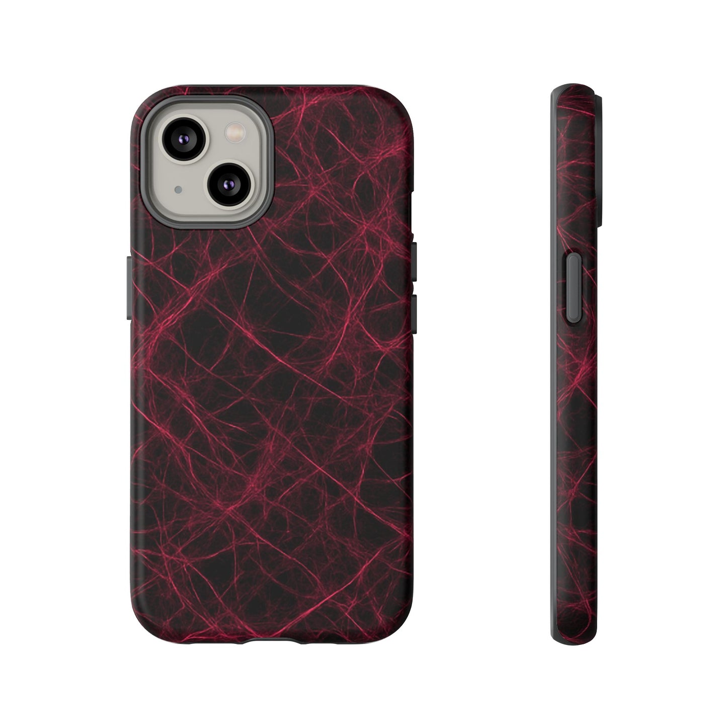 Crimson Synapse – Impact-Resistant Tough Phone Case for iPhone, Samsung & Google Pixel | NecroGrip