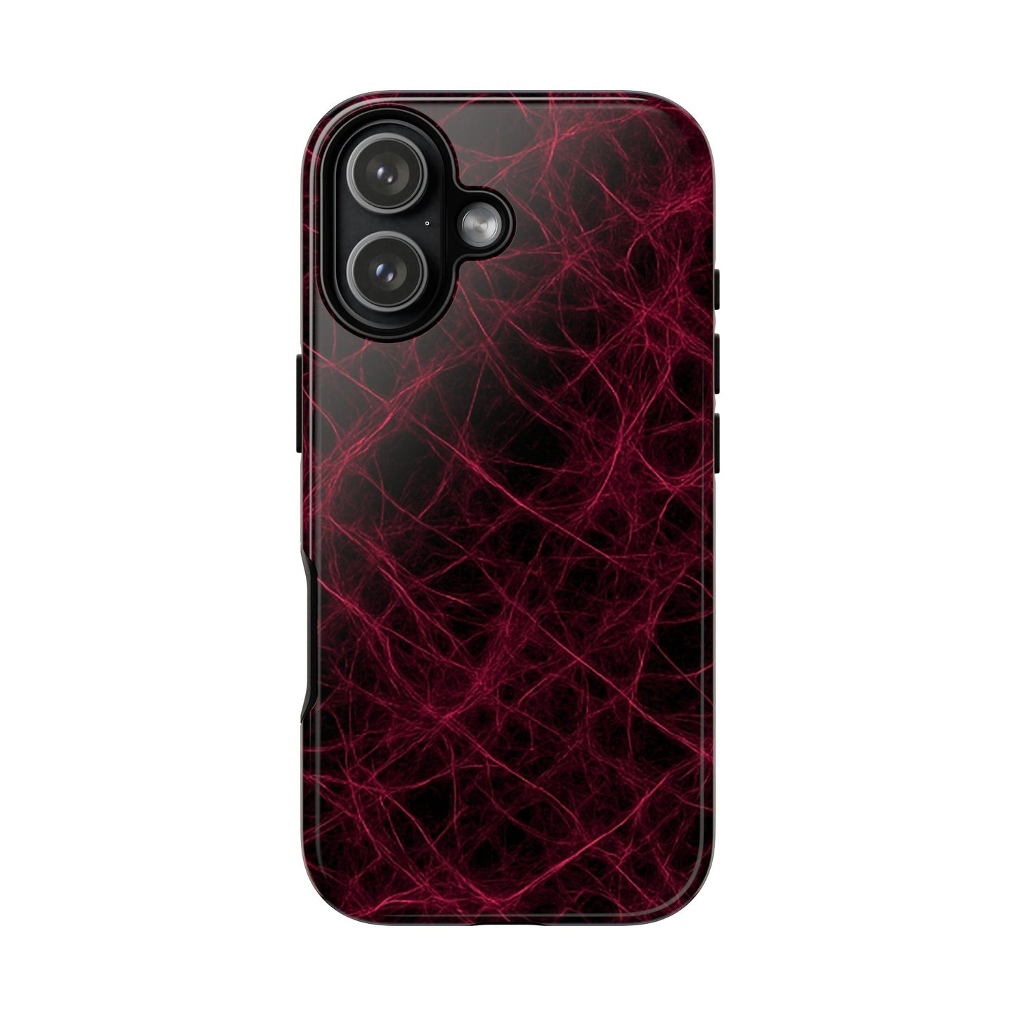 Crimson Synapse – Impact-Resistant Tough Phone Case for iPhone, Samsung & Google Pixel | NecroGrip