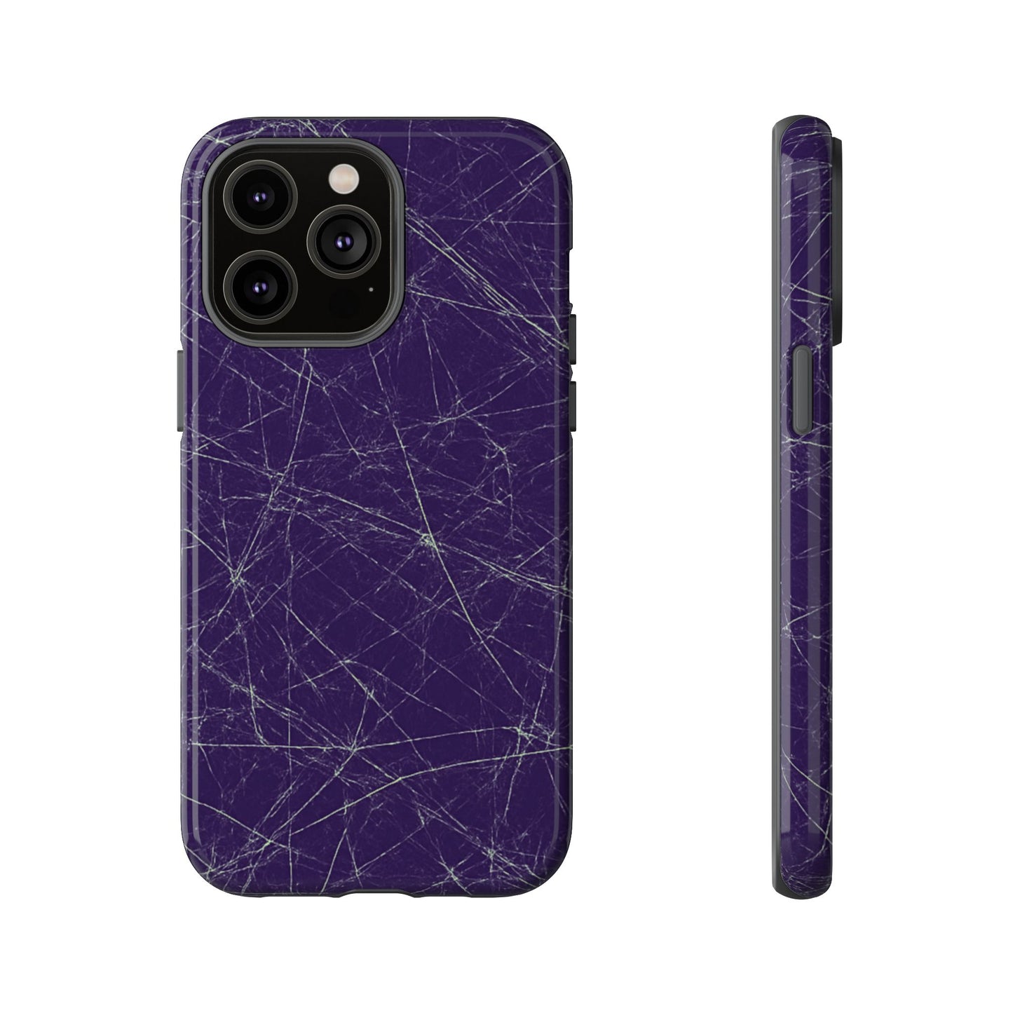 Fragmented impact-resistant phone case with cracked-glass design by NecroGrip.