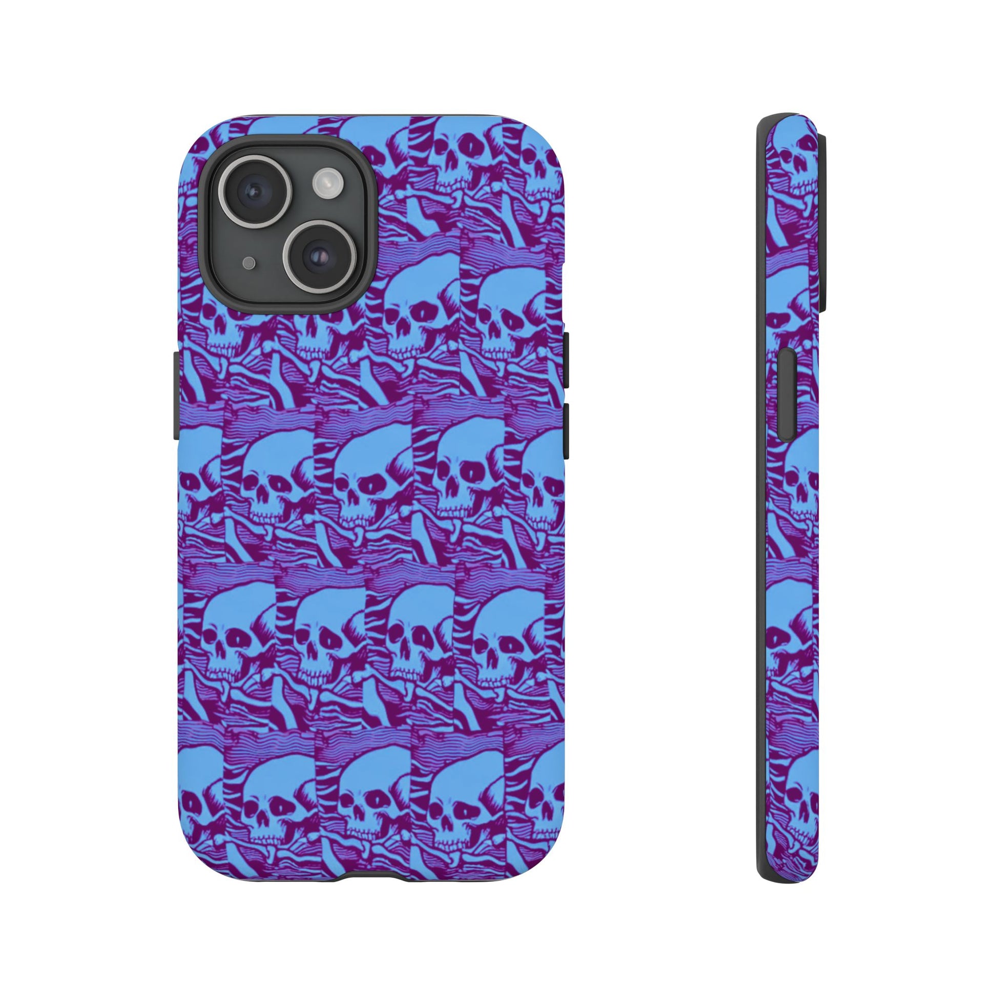 Phone Cases - Cool Blue Pile of Bones - NecroGrip 