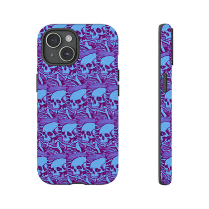 Phone Cases - Cool Blue Pile of Bones - NecroGrip 