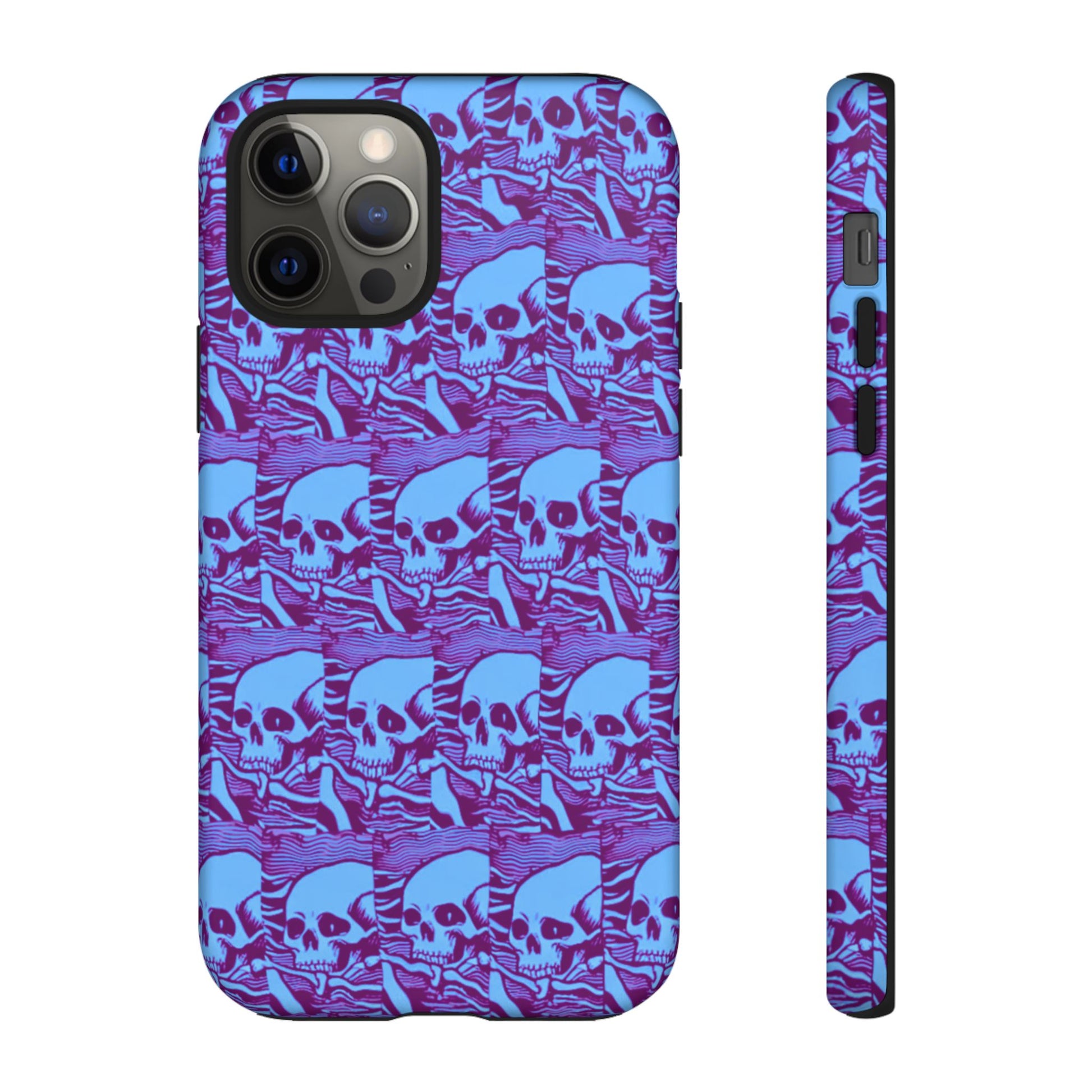 Phone Cases - Cool Blue Pile of Bones - NecroGrip 
