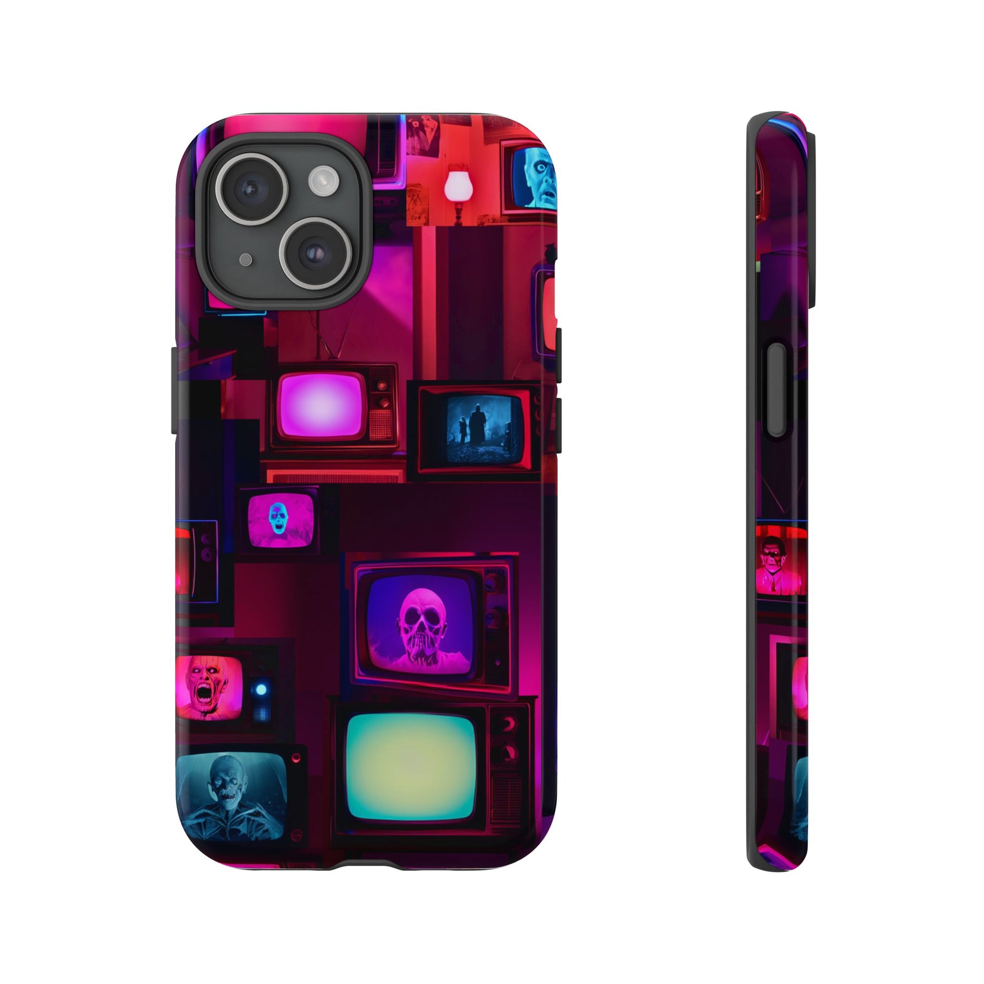 Haunted Broadcast – Glowing Television Tough Case - NecroGrip 