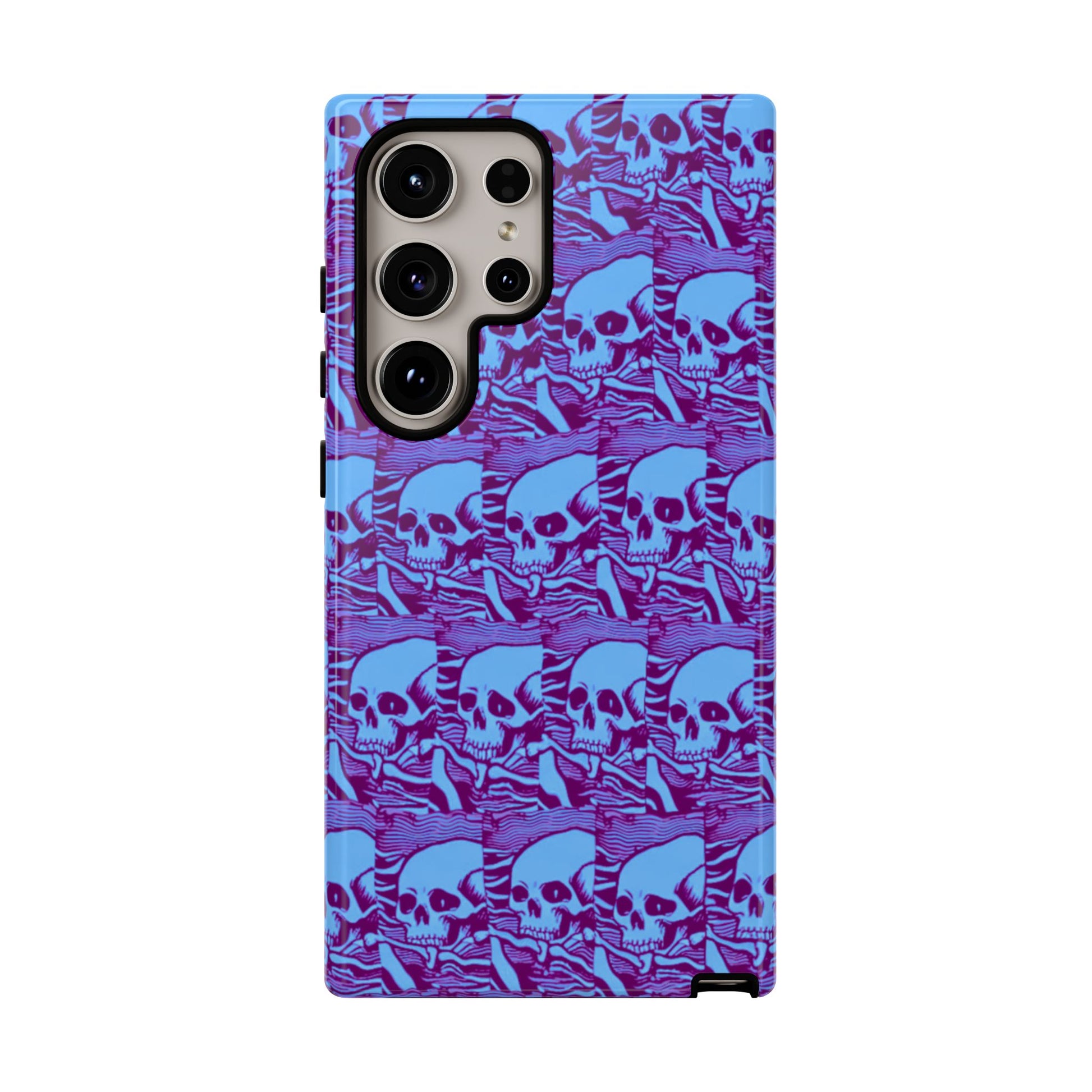 Phone Cases - Cool Blue Pile of Bones - NecroGrip 