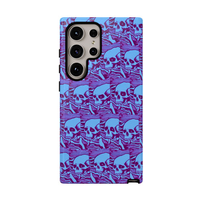 Phone Cases - Cool Blue Pile of Bones - NecroGrip 