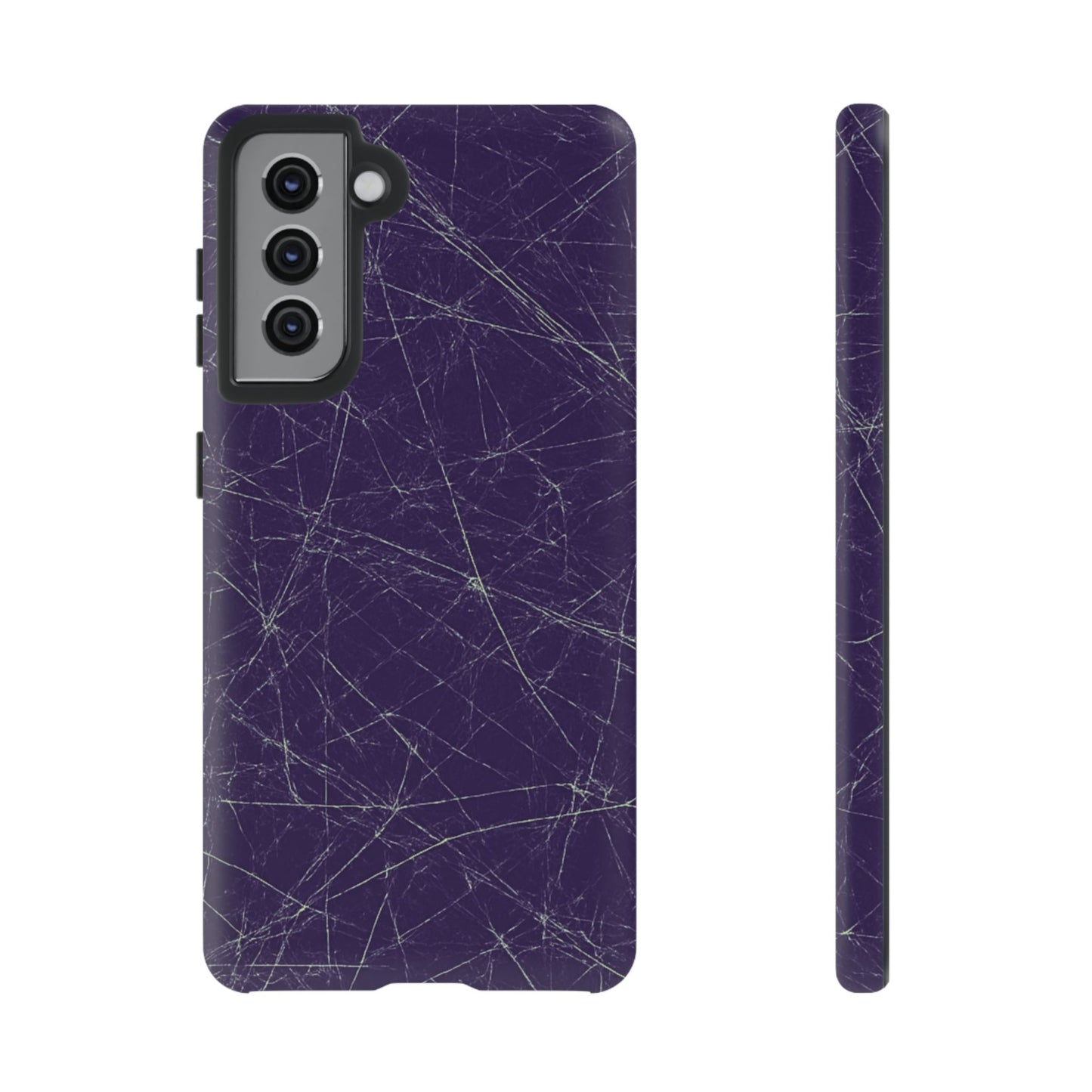 Fragmented impact-resistant phone case with cracked-glass design by NecroGrip.