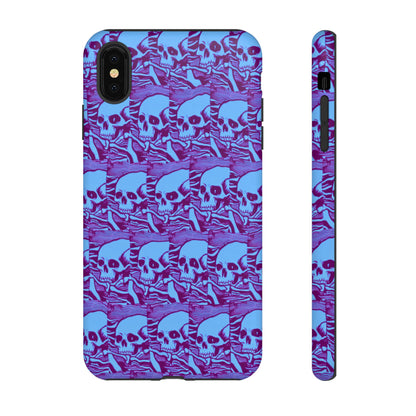 Phone Cases - Cool Blue Pile of Bones - NecroGrip 