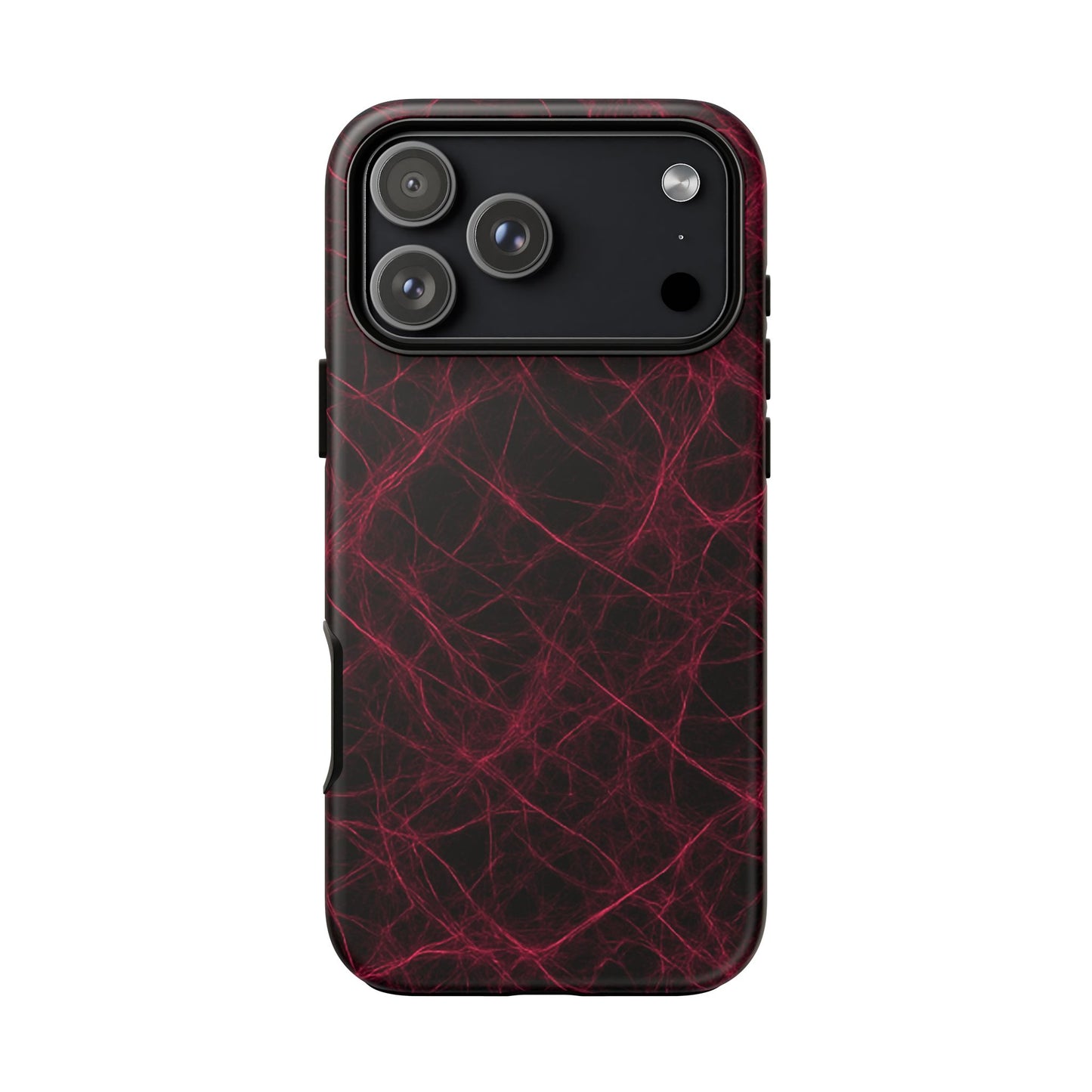 Crimson Synapse – Impact-Resistant Tough Phone Case for iPhone, Samsung & Google Pixel | NecroGrip