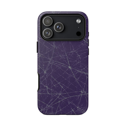 Fragmented impact-resistant phone case with cracked-glass design by NecroGrip.