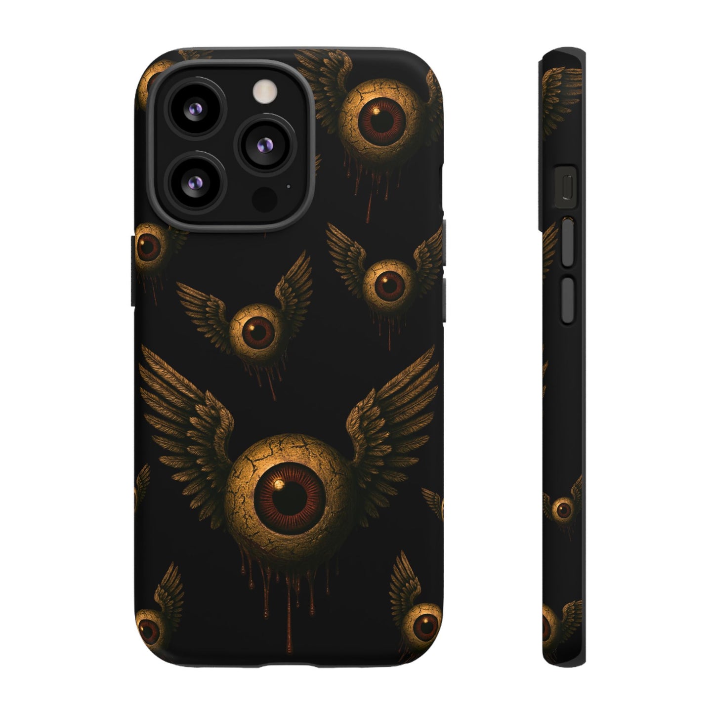 WINGS OF THE WATCHER – Impact-Resistant Tough Phone Case for iPhone, Google, & Samsung | NecroGrip