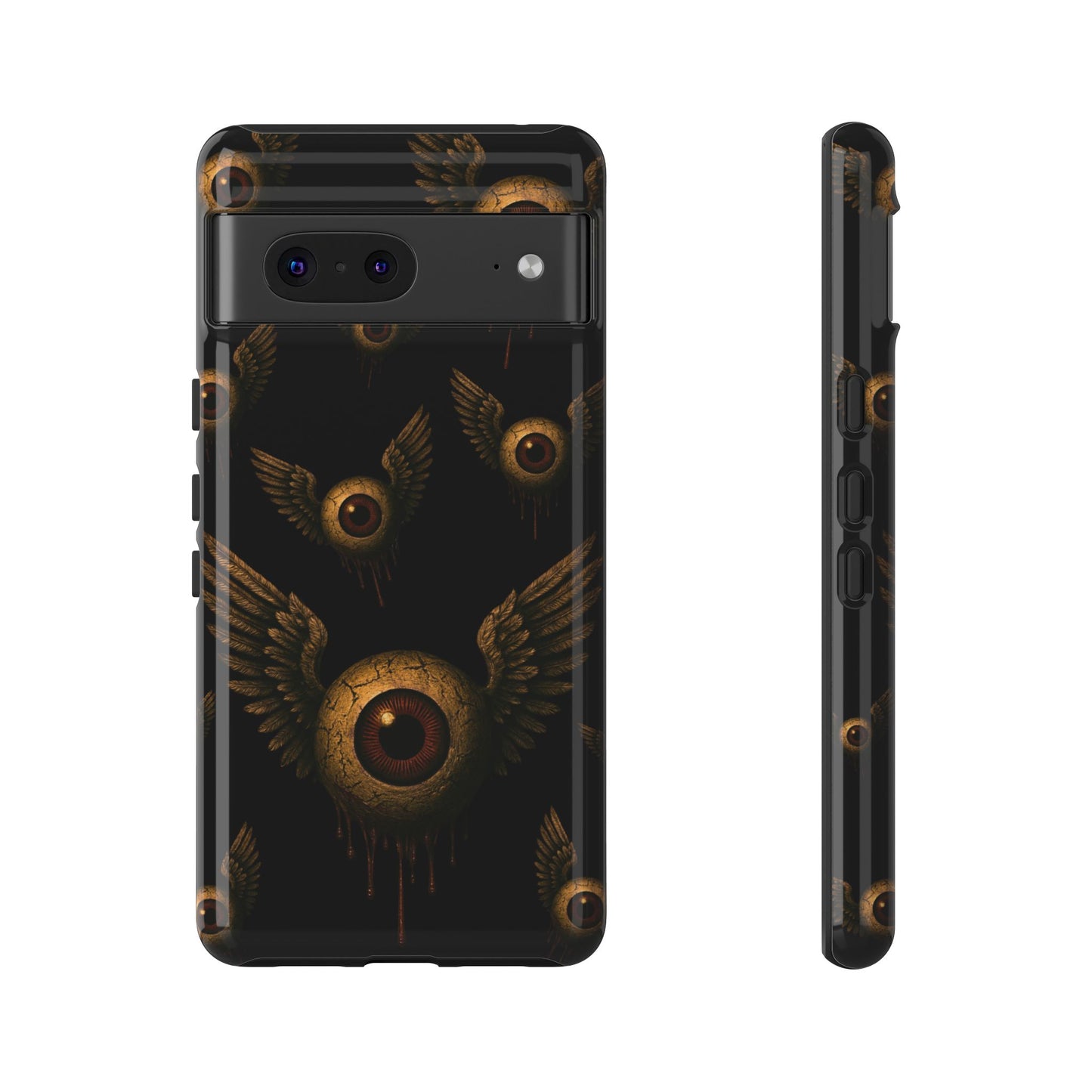 WINGS OF THE WATCHER – Impact-Resistant Tough Phone Case for iPhone, Google, & Samsung | NecroGrip