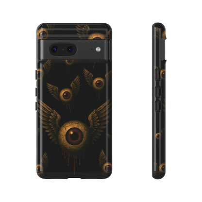 WINGS OF THE WATCHER – Impact-Resistant Tough Phone Case for iPhone, Google, & Samsung | NecroGrip