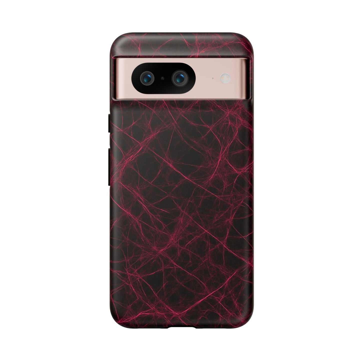Crimson Synapse – Impact-Resistant Tough Phone Case for iPhone, Samsung & Google Pixel | NecroGrip