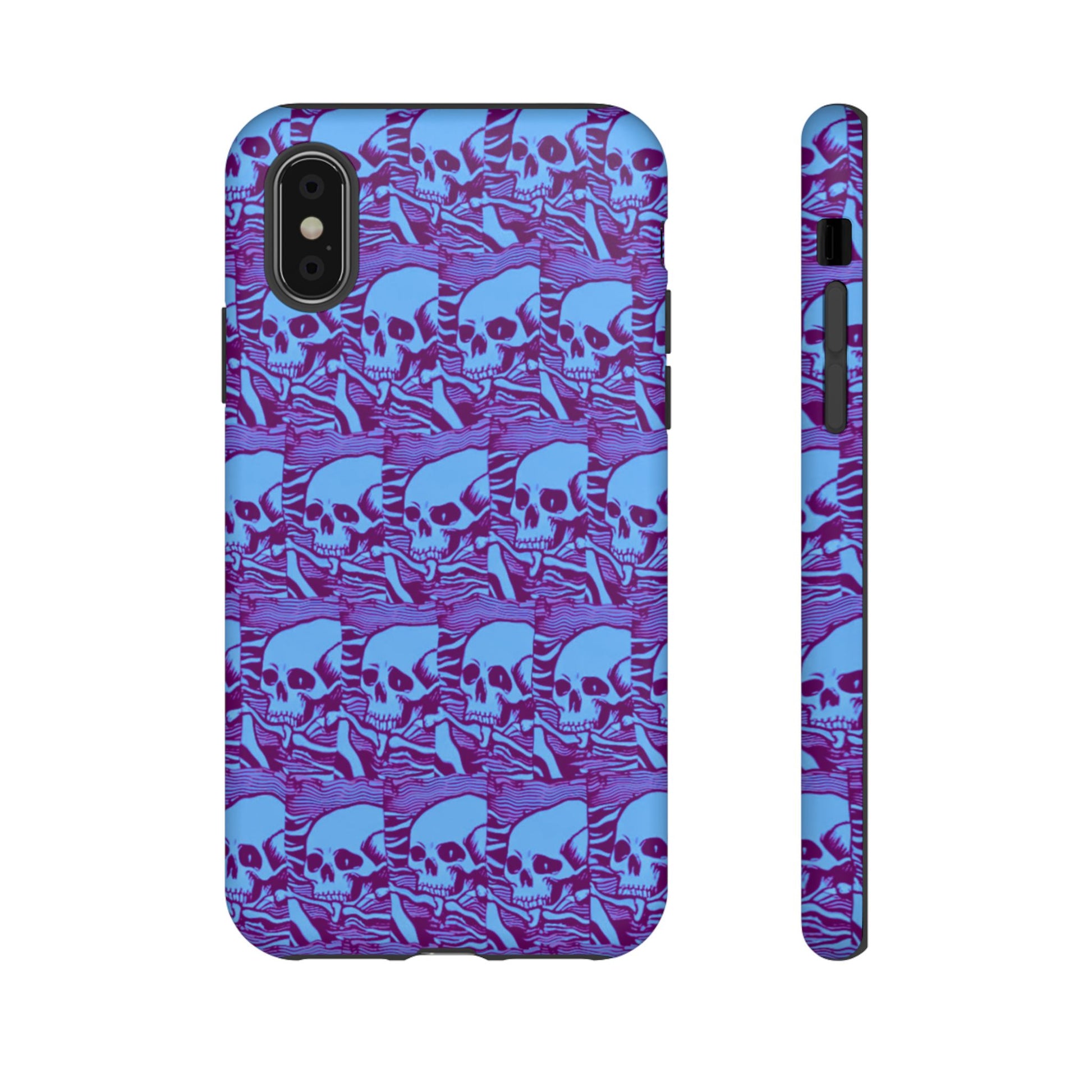 Phone Cases - Cool Blue Pile of Bones - NecroGrip 