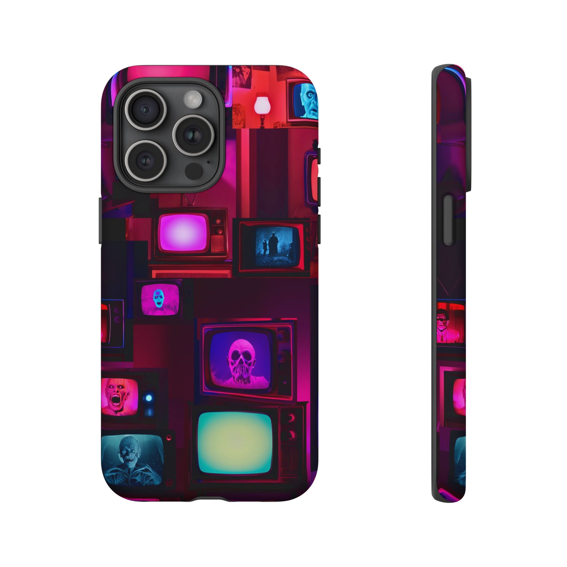 Haunted Broadcast – Glowing Television Tough Case - NecroGrip 
