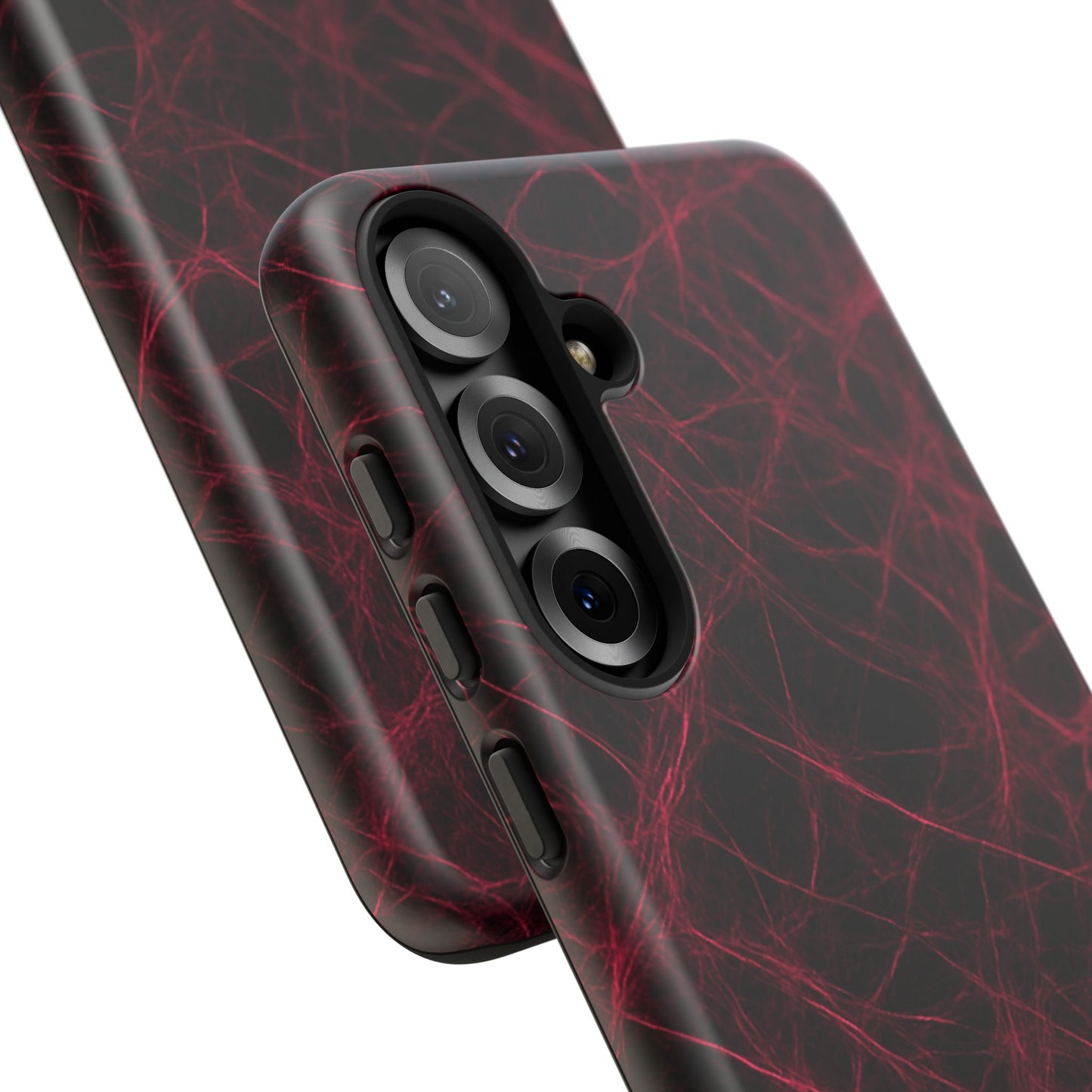 Crimson Synapse – Impact-Resistant Tough Phone Case for iPhone, Samsung & Google Pixel | NecroGrip