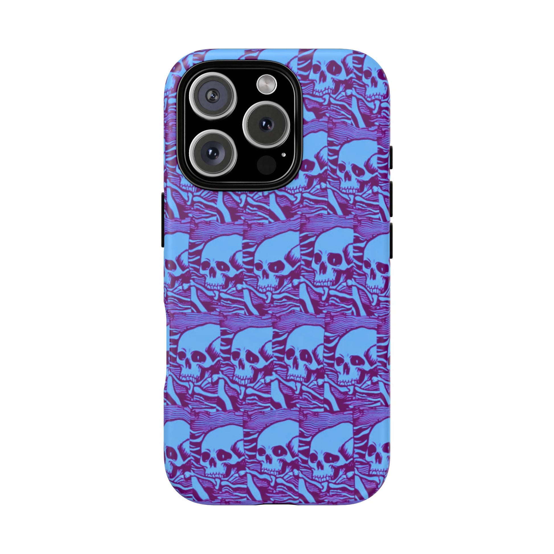 Phone Cases - Cool Blue Pile of Bones - NecroGrip 