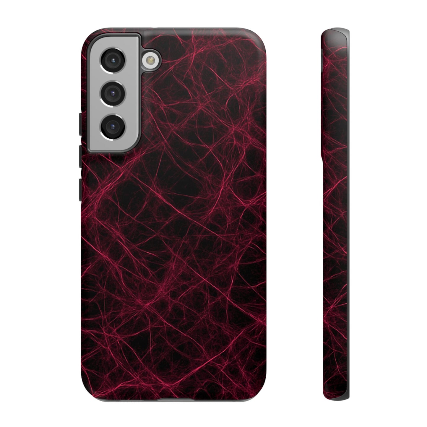 Crimson Synapse – Impact-Resistant Tough Phone Case for iPhone, Samsung & Google Pixel | NecroGrip