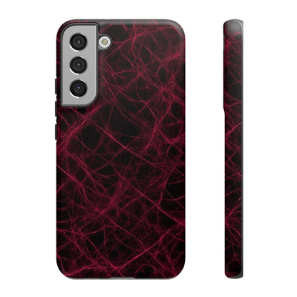 Crimson Synapse – Impact-Resistant Tough Phone Case for iPhone, Samsung & Google Pixel | NecroGrip