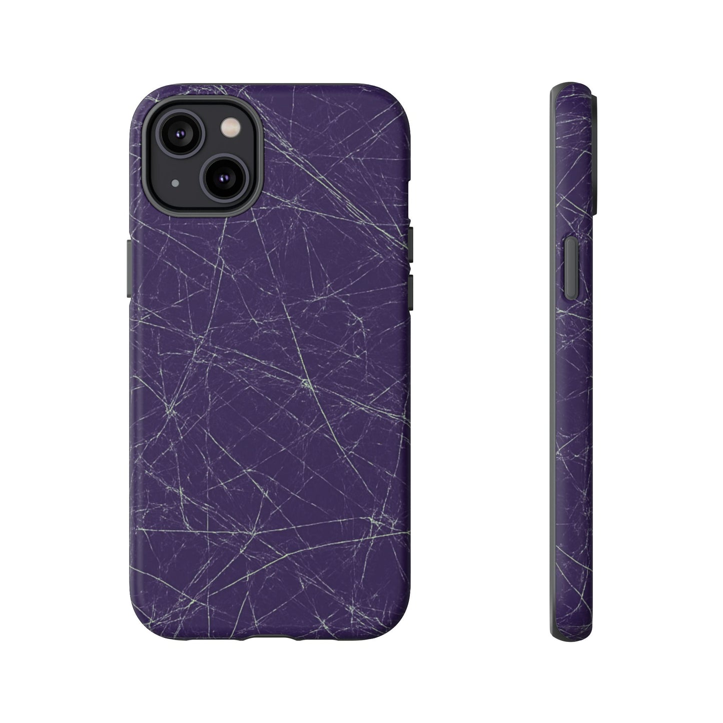 Fragmented impact-resistant phone case with cracked-glass design by NecroGrip.