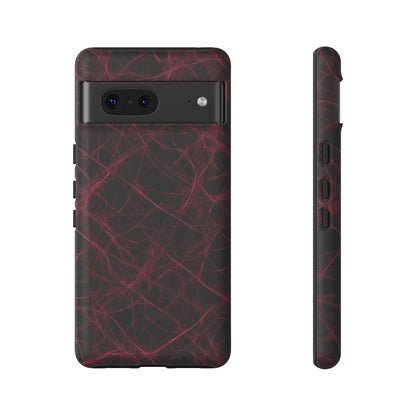 Crimson Synapse – Impact-Resistant Tough Phone Case for iPhone, Samsung & Google Pixel | NecroGrip