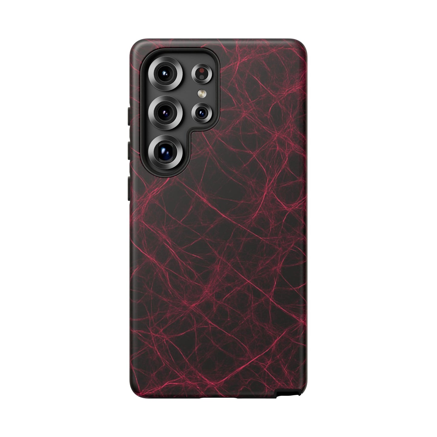 Crimson Synapse – Impact-Resistant Tough Phone Case for iPhone, Samsung & Google Pixel | NecroGrip