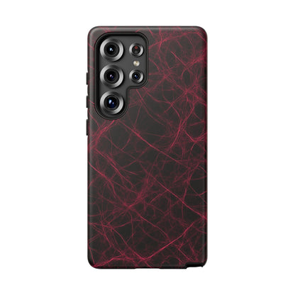 Crimson Synapse – Impact-Resistant Tough Phone Case for iPhone, Samsung & Google Pixel | NecroGrip