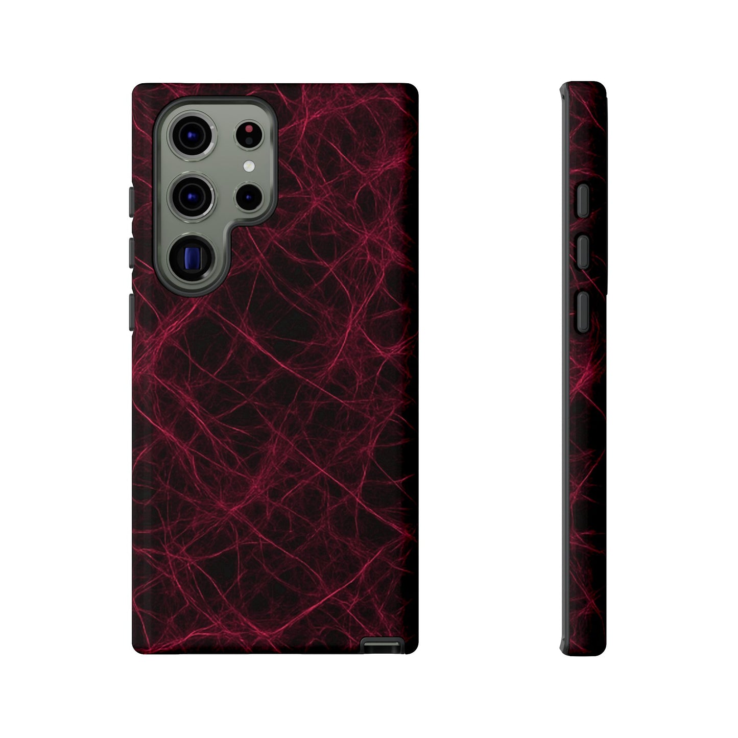 Crimson Synapse – Impact-Resistant Tough Phone Case for iPhone, Samsung & Google Pixel | NecroGrip