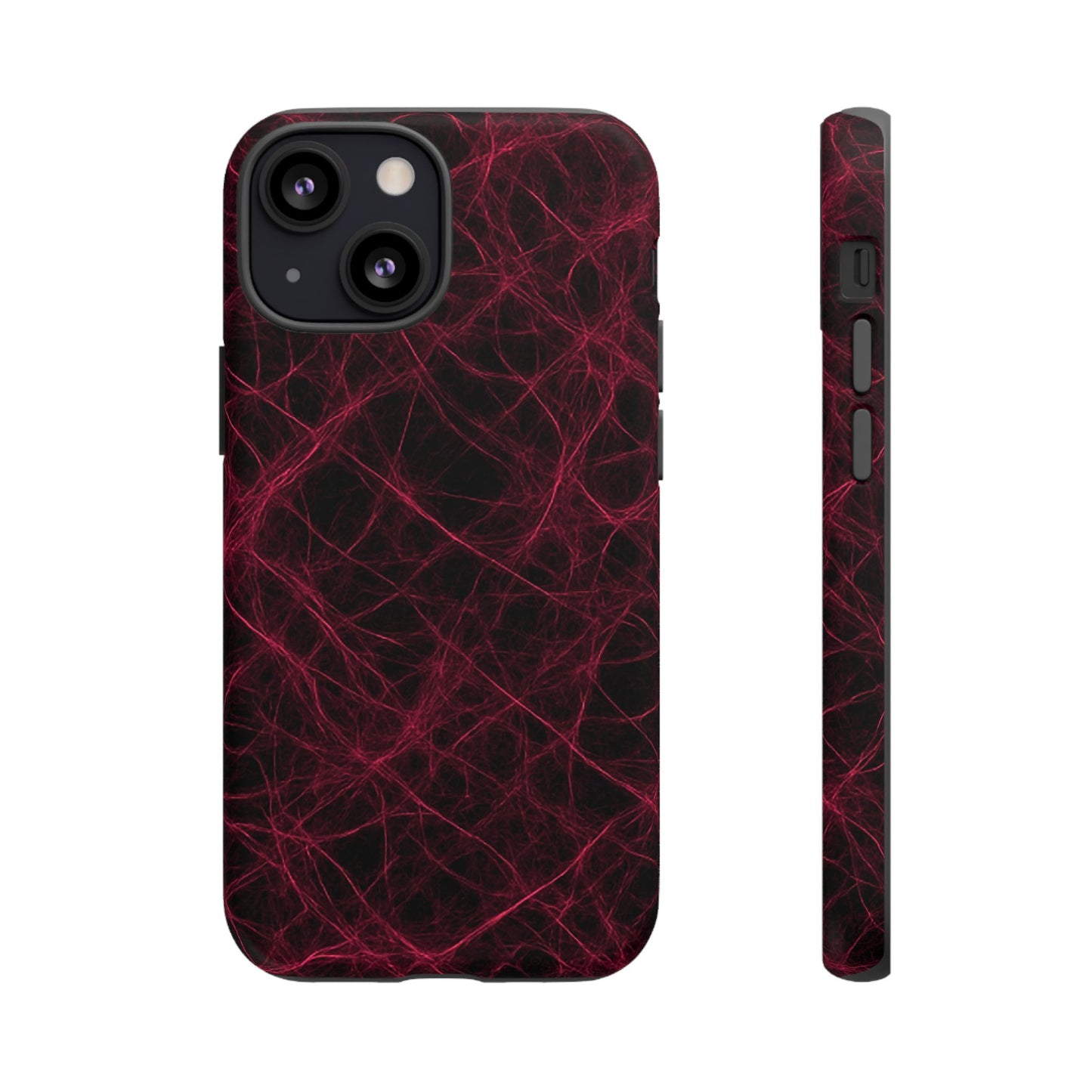 Crimson Synapse – Impact-Resistant Tough Phone Case for iPhone, Samsung & Google Pixel | NecroGrip