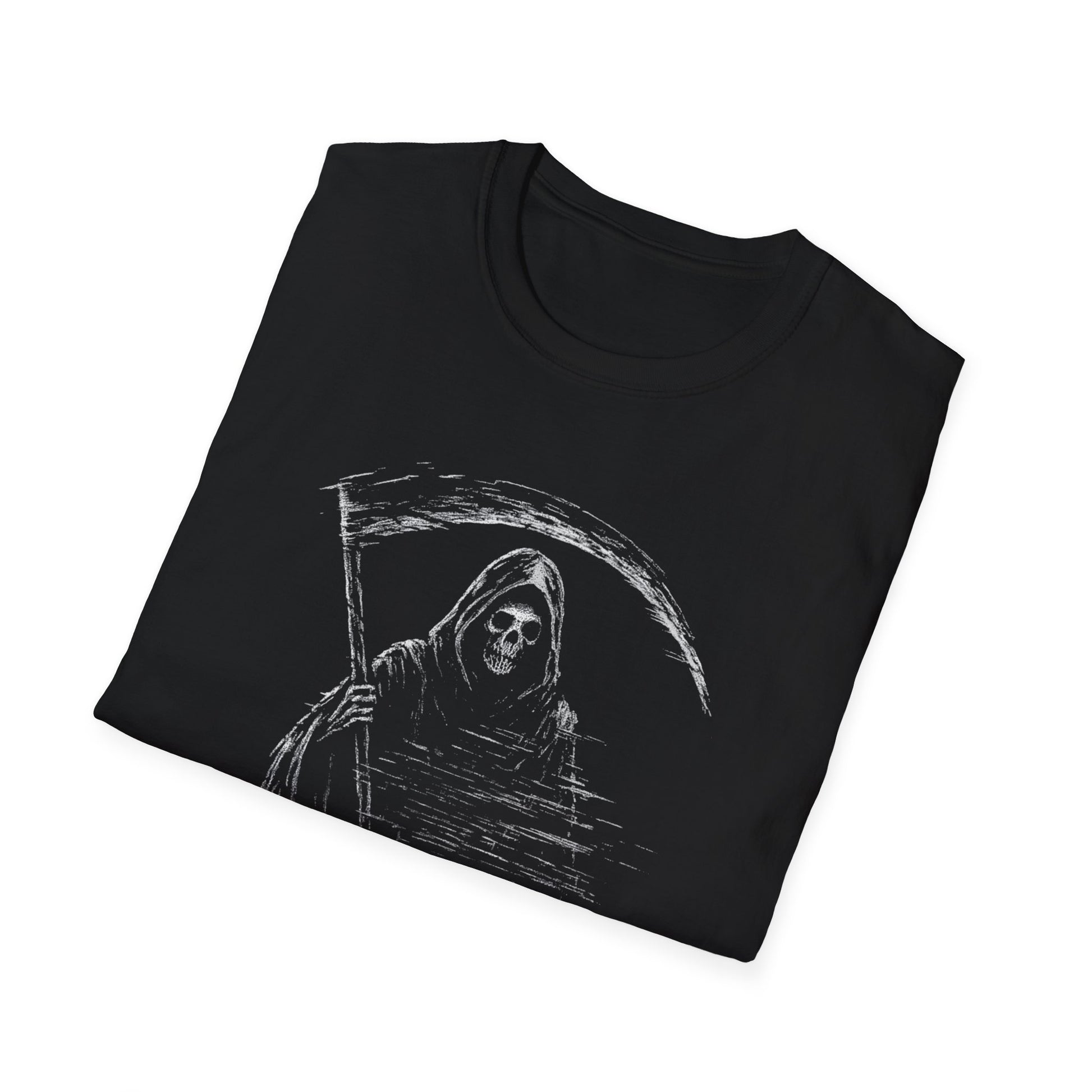 Glitch Reaper – Horror Glitched Grim Reaper T-Shirt - NecroGrip 