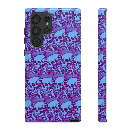 Phone Cases - Cool Blue Pile of Bones - NecroGrip 