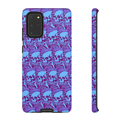 Phone Cases - Cool Blue Pile of Bones - NecroGrip 