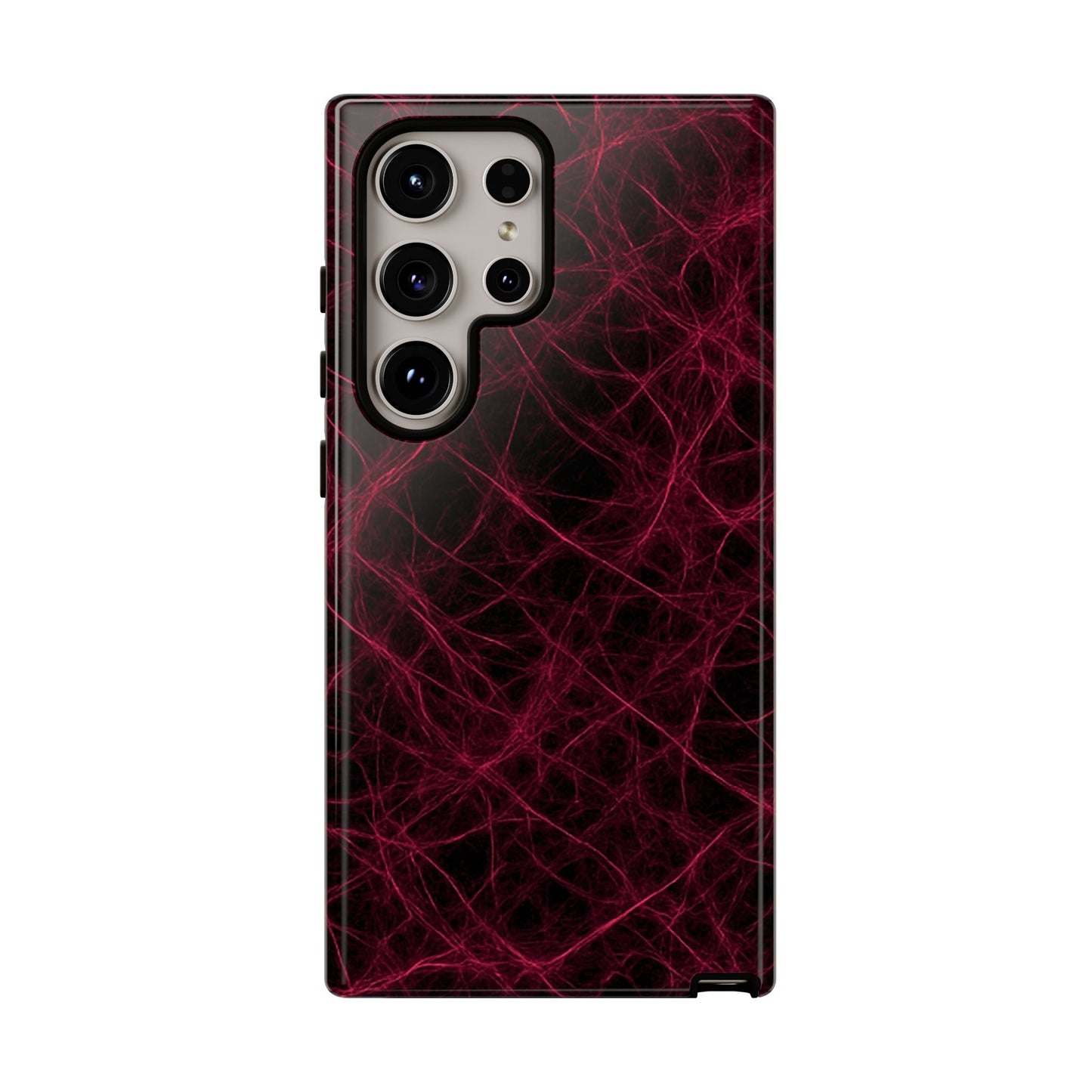 Crimson Synapse – Impact-Resistant Tough Phone Case for iPhone, Samsung & Google Pixel | NecroGrip