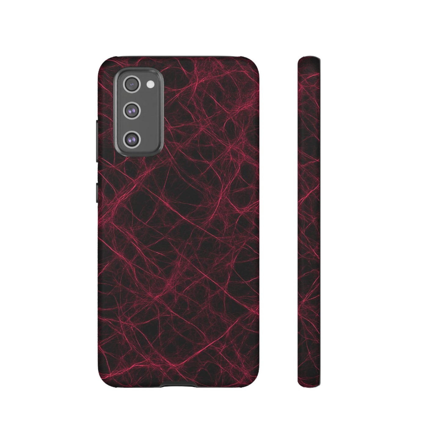 Crimson Synapse – Impact-Resistant Tough Phone Case for iPhone, Samsung & Google Pixel | NecroGrip