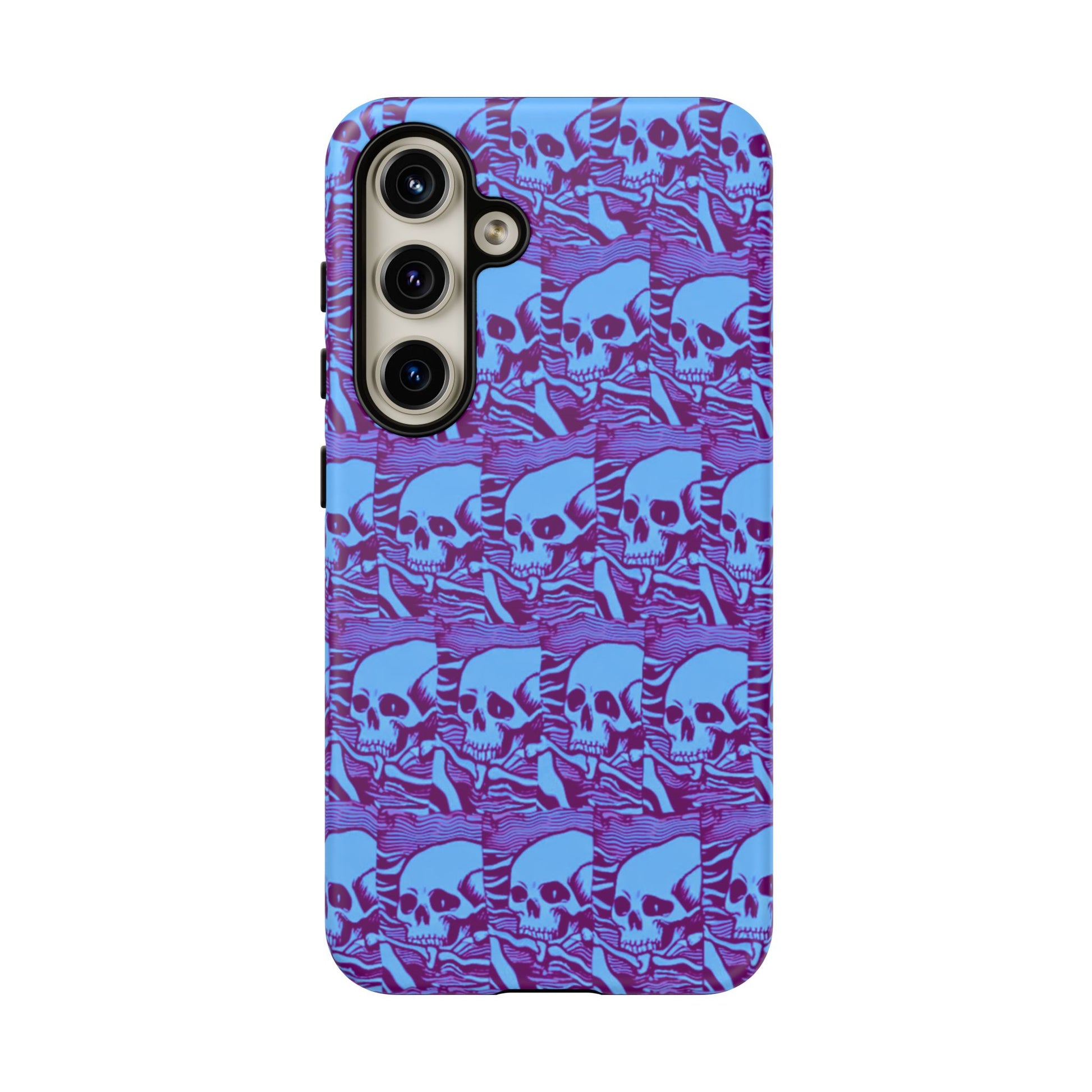 Phone Cases - Cool Blue Pile of Bones - NecroGrip 