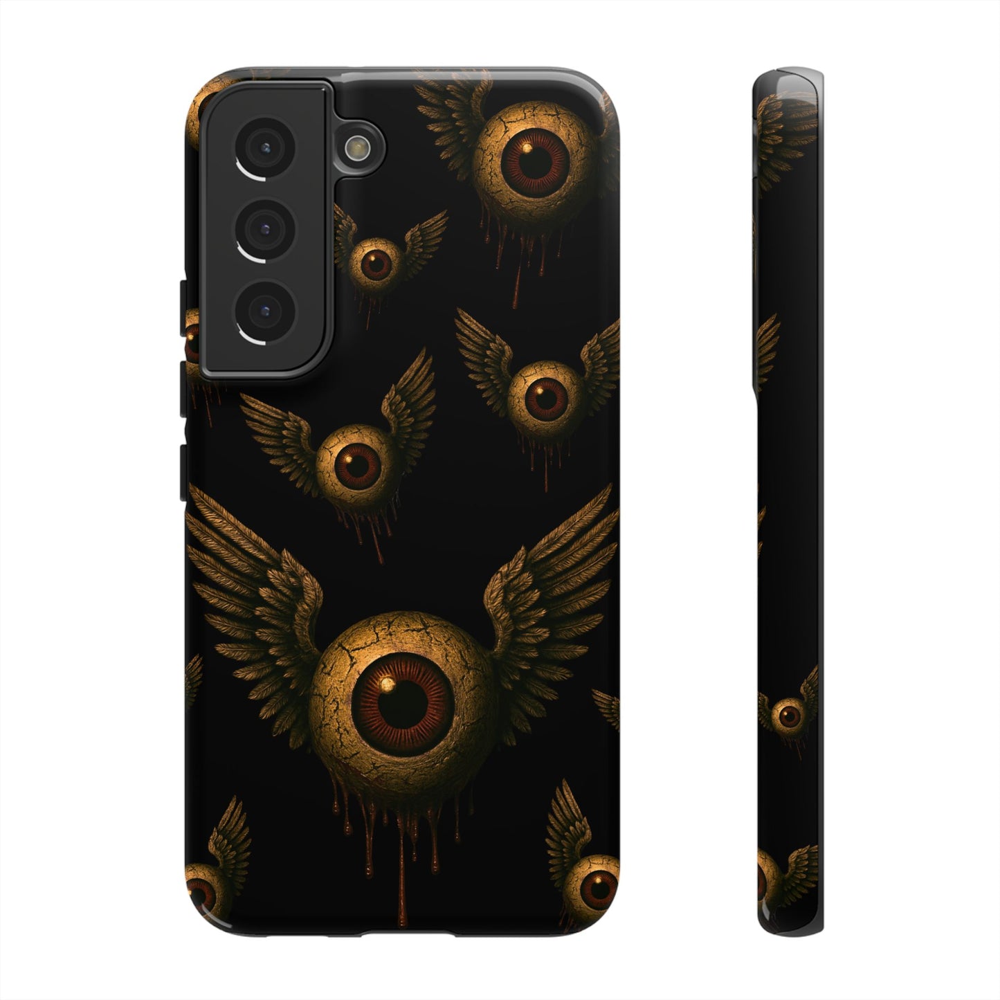 WINGS OF THE WATCHER – Impact-Resistant Tough Phone Case for iPhone, Google, & Samsung | NecroGrip