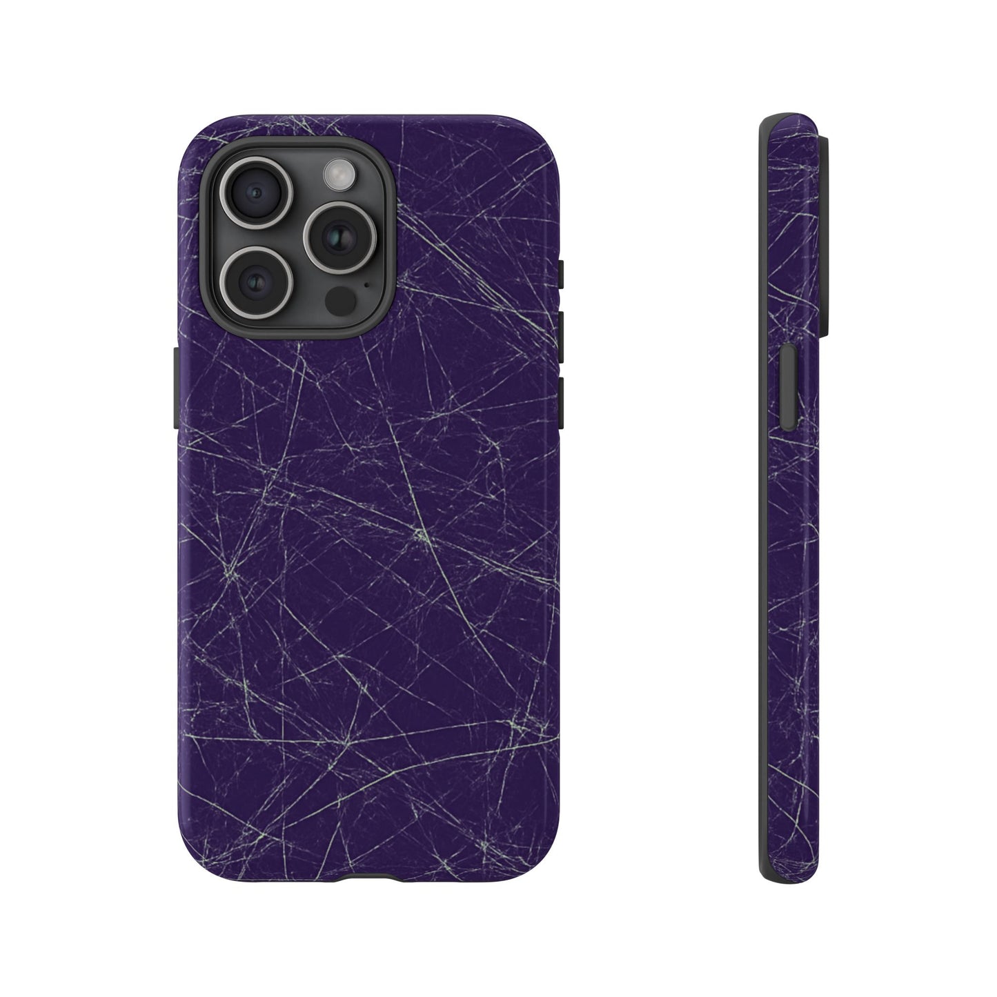 Fragmented impact-resistant phone case with cracked-glass design by NecroGrip.