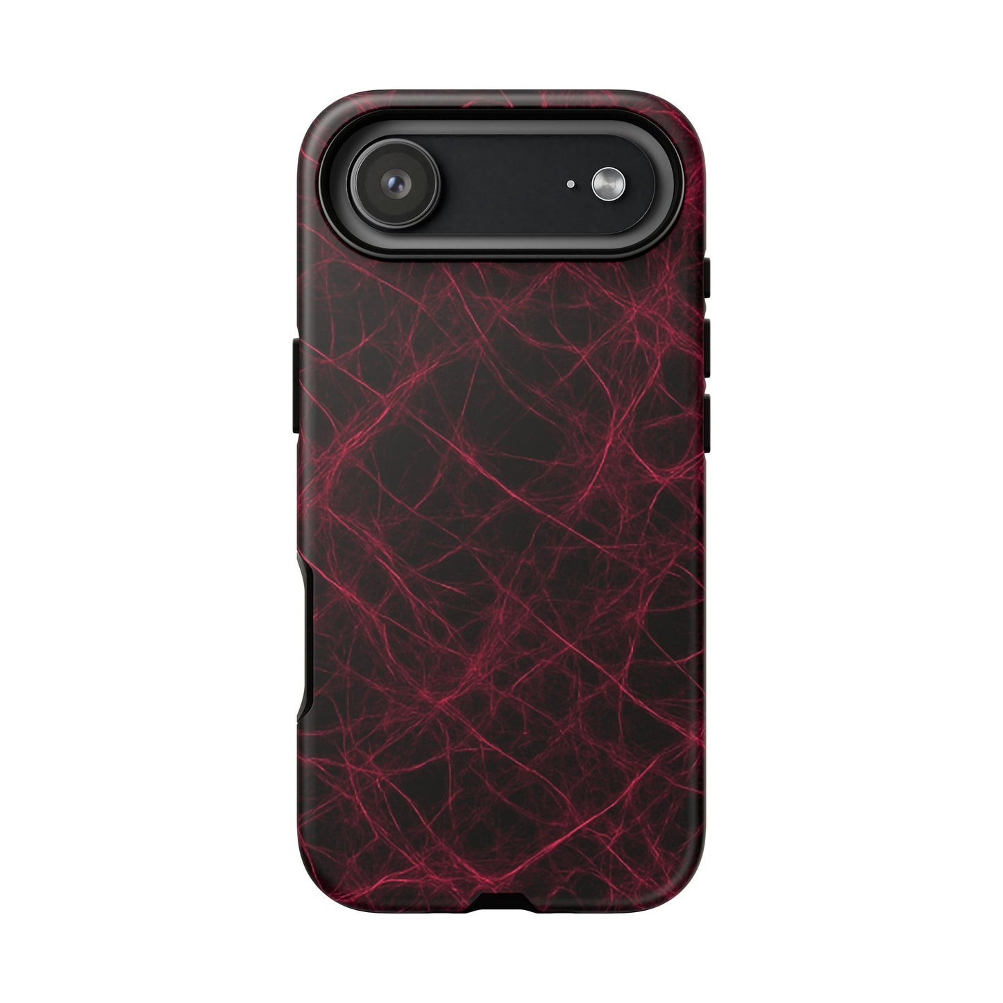 Crimson Synapse – Impact-Resistant Tough Phone Case for iPhone, Samsung & Google Pixel | NecroGrip