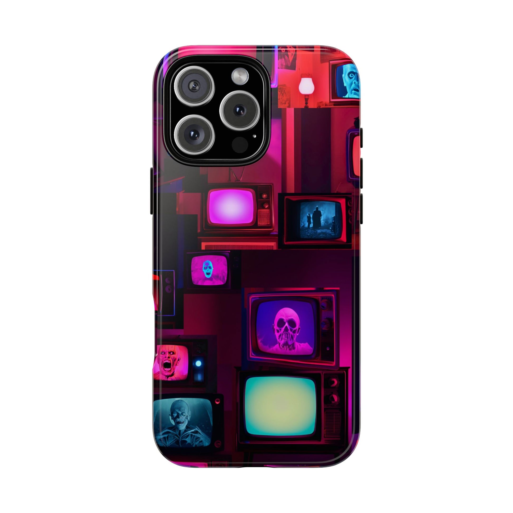 Haunted Broadcast – Glowing Television Tough Case - NecroGrip 