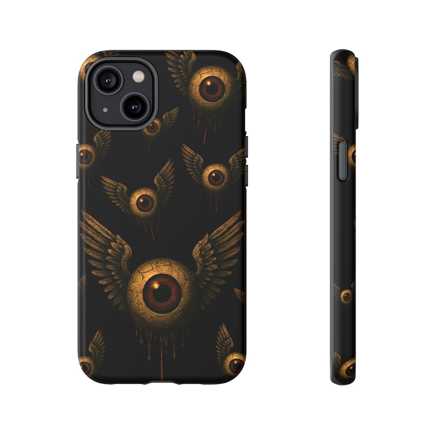 WINGS OF THE WATCHER – Impact-Resistant Tough Phone Case for iPhone, Google, & Samsung | NecroGrip