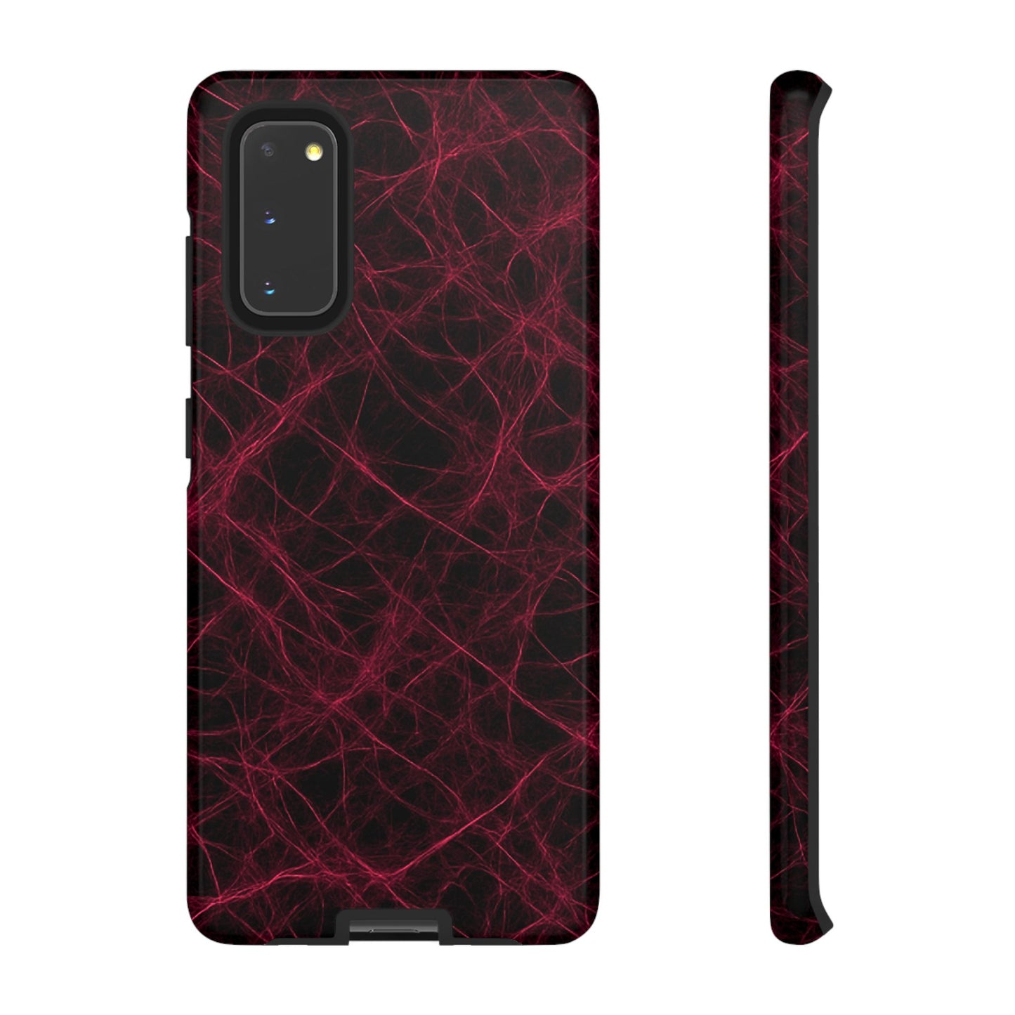 Crimson Synapse – Impact-Resistant Tough Phone Case for iPhone, Samsung & Google Pixel | NecroGrip