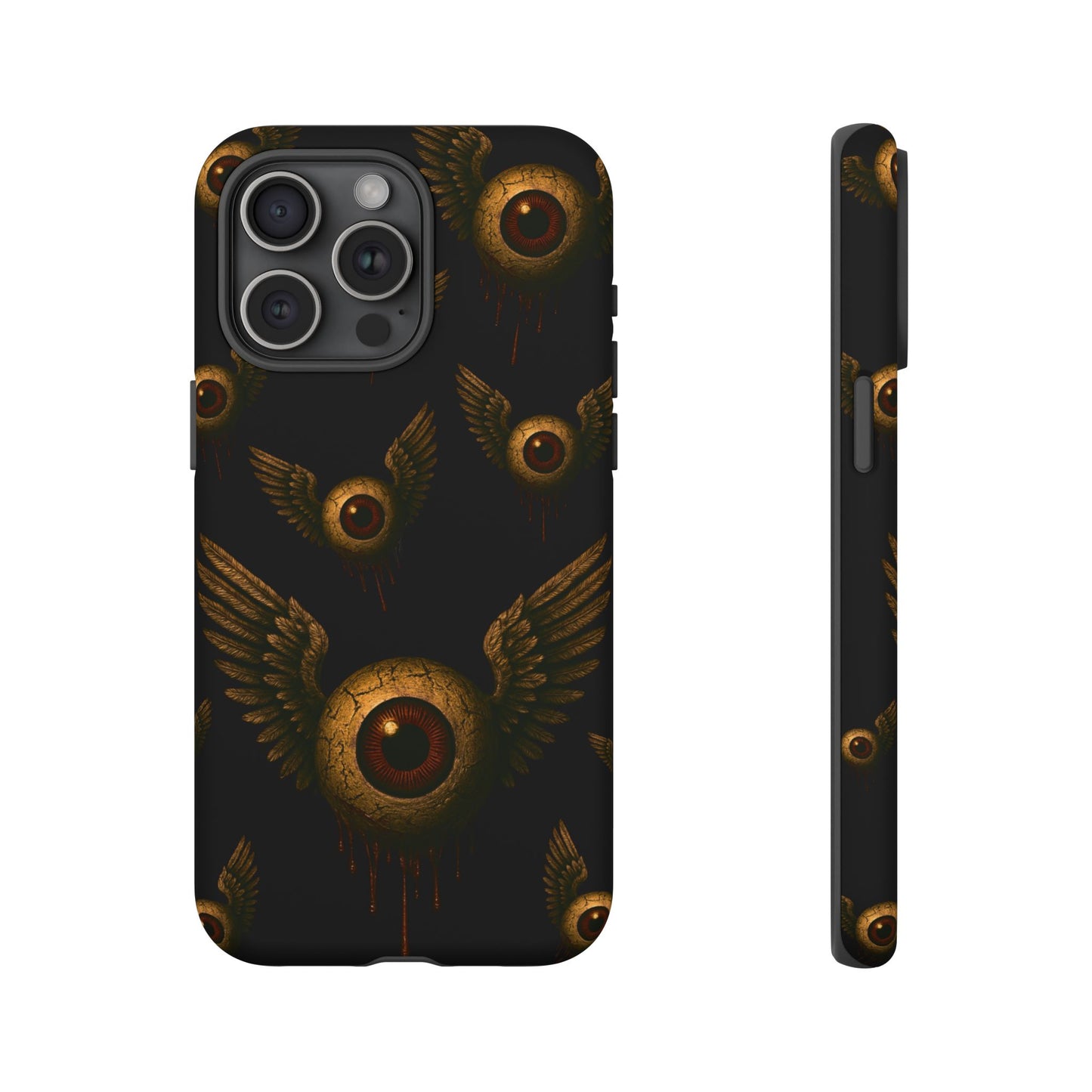 WINGS OF THE WATCHER – Impact-Resistant Tough Phone Case for iPhone, Google, & Samsung | NecroGrip