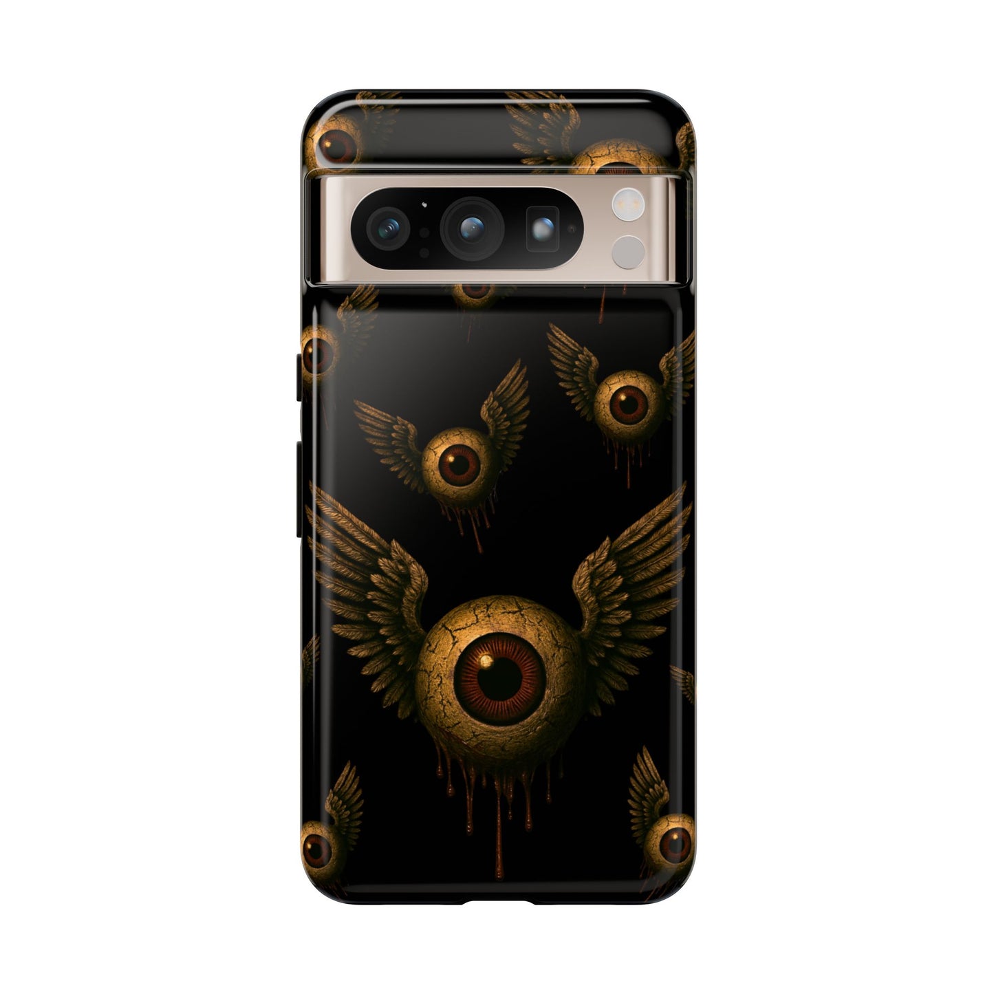 WINGS OF THE WATCHER – Impact-Resistant Tough Phone Case for iPhone, Google, & Samsung | NecroGrip