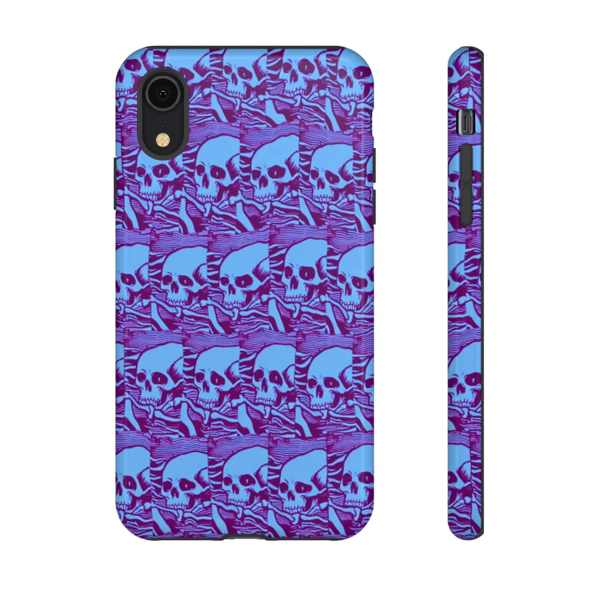 Phone Cases - Cool Blue Pile of Bones - NecroGrip 