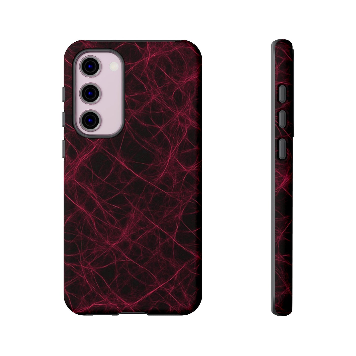 Crimson Synapse – Impact-Resistant Tough Phone Case for iPhone, Samsung & Google Pixel | NecroGrip