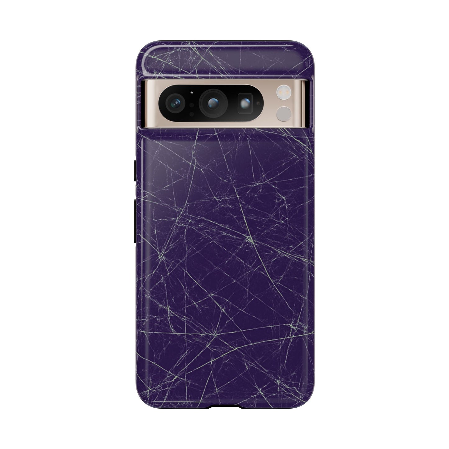 Fragmented impact-resistant phone case with cracked-glass design by NecroGrip.