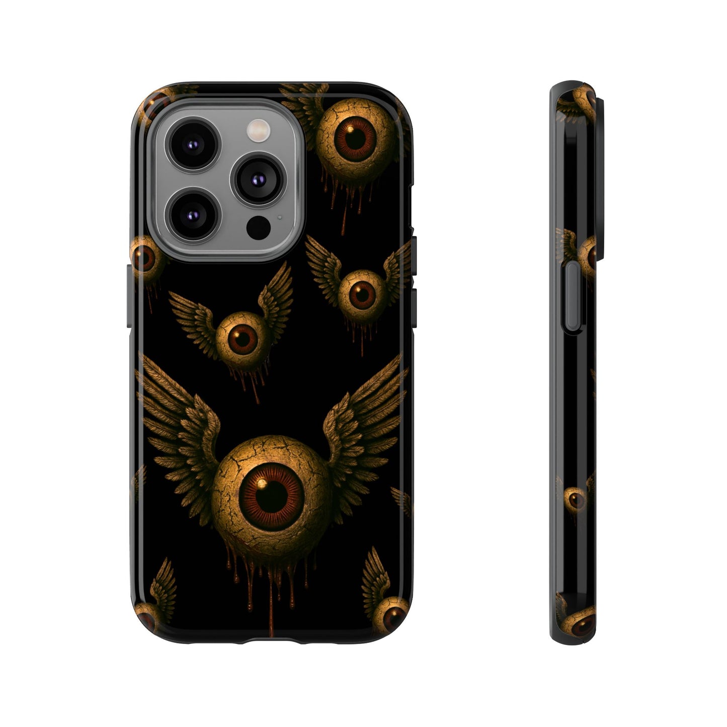 WINGS OF THE WATCHER – Impact-Resistant Tough Phone Case for iPhone, Google, & Samsung | NecroGrip