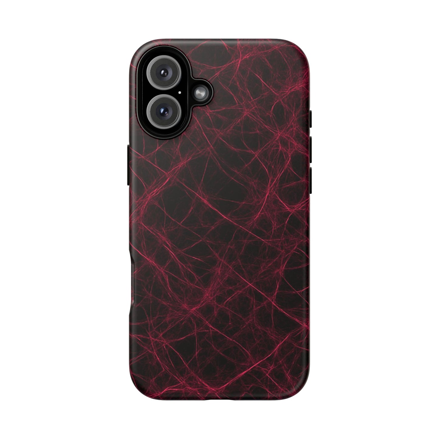Crimson Synapse – Impact-Resistant Tough Phone Case for iPhone, Samsung & Google Pixel | NecroGrip