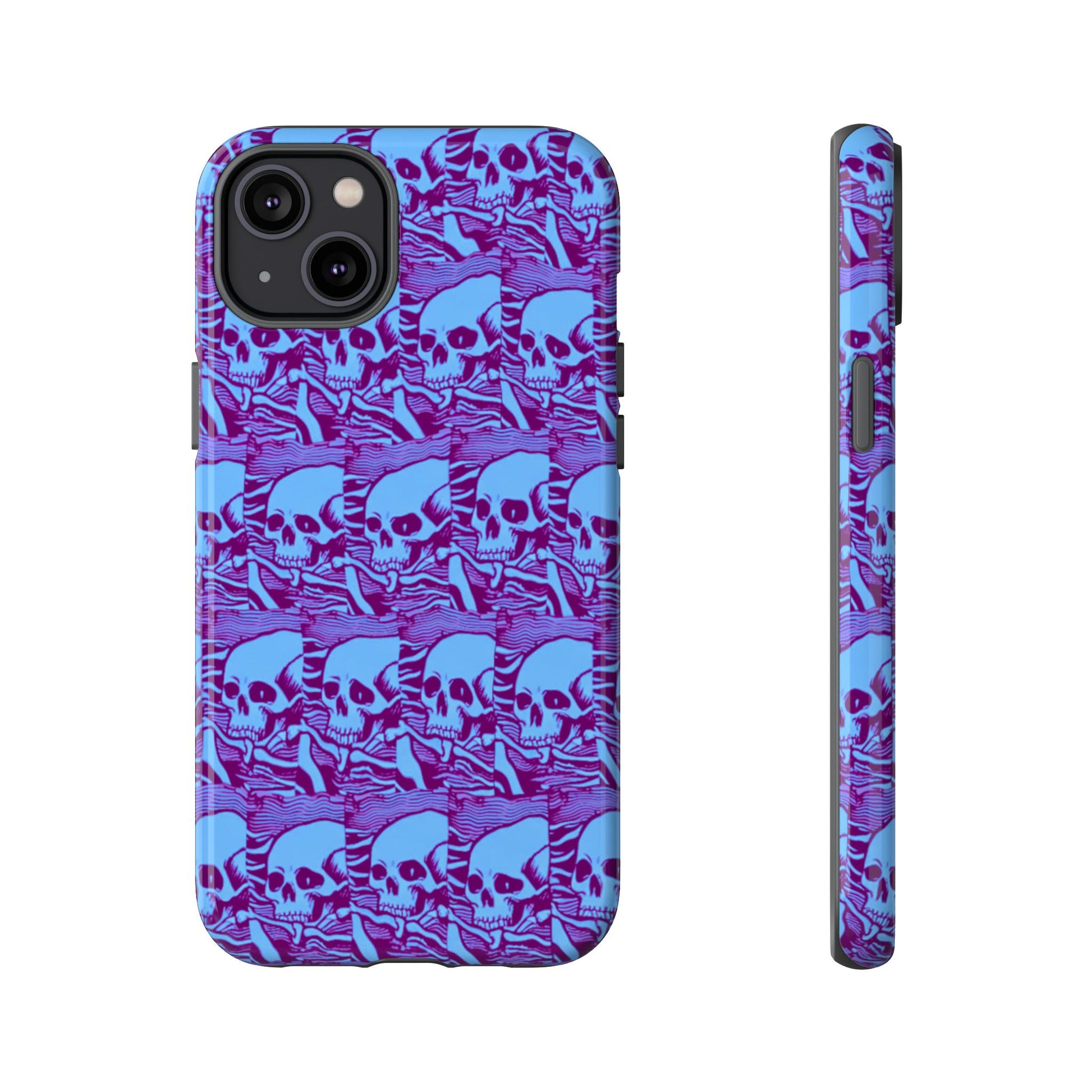 Phone Cases - Cool Blue Pile of Bones - NecroGrip 